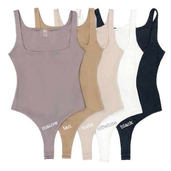 MAUVE PURPLE PERFECT SATIN BODYSUIT - Picture 2 of 2